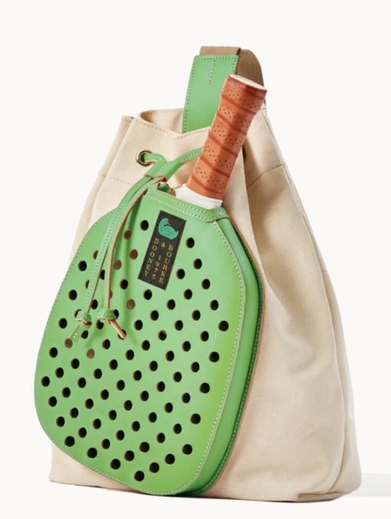 Dooney & Bourke Green Leather Drawstring Bucket Bag- For Pickleball main image 11